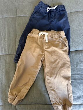 GAP Kids Navy and Khaki Pull-On Joggers - 2 Pack (2 yrs old)